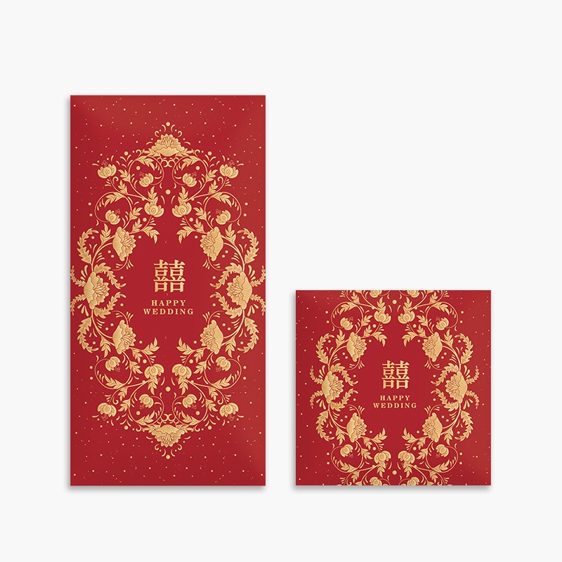 Wedding Envelopes - 10 sztuk tradycyjnych chińskich czerwonych kopert