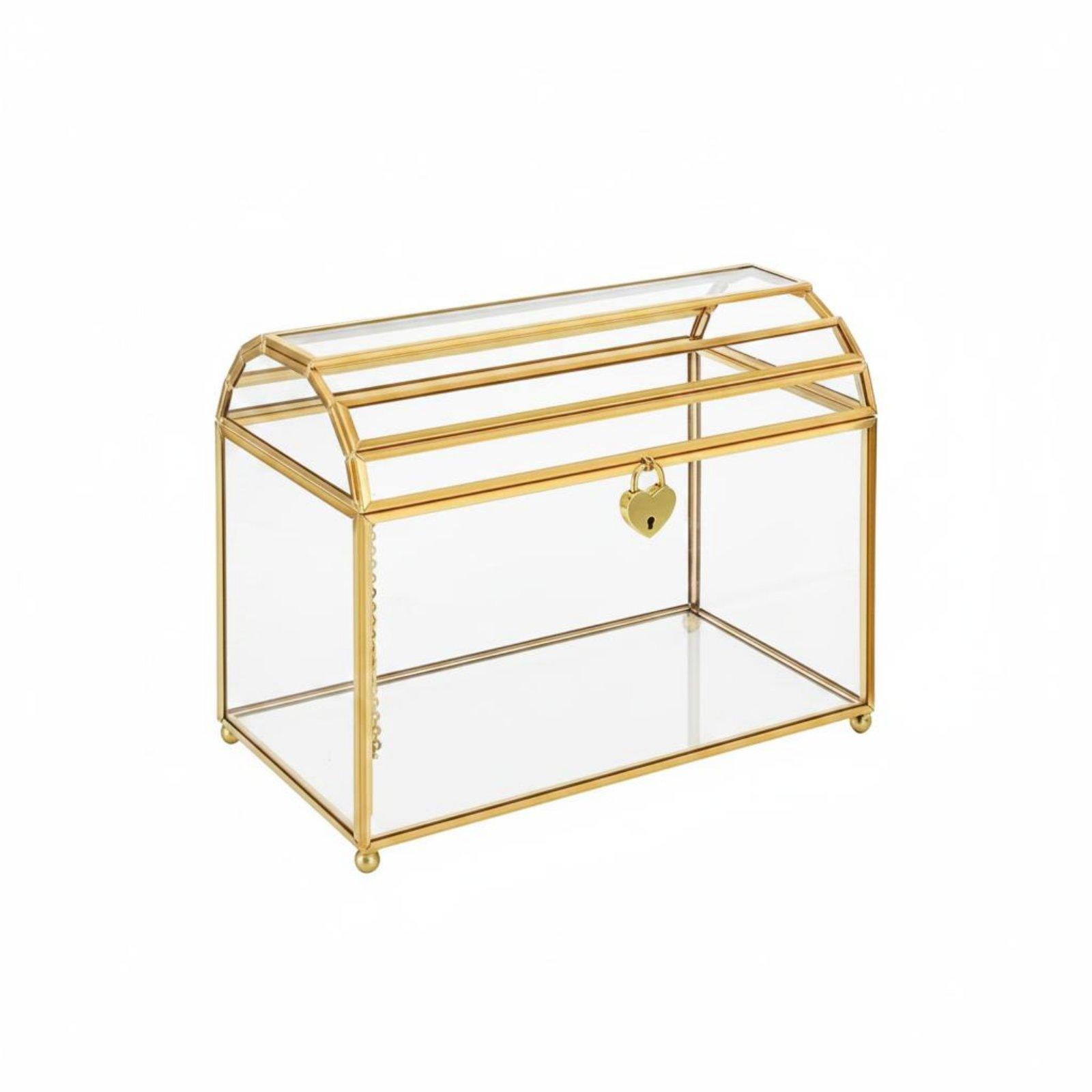 Wedding Card Box - Elegancka szklana skrzynka na koperty ślubne,