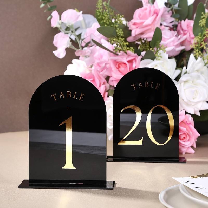 Łukowate numery stół akrylowy  – Table Number Gold recenzja i cena